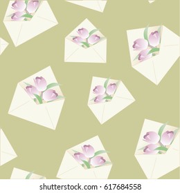 Spring card with flowers. vector illustration