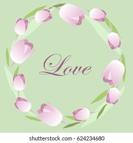 Spring card with flowers. vector illustration