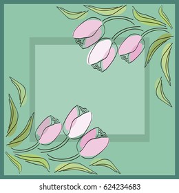 Spring card with flowers. vector illustration