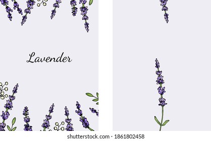 The spring card with lavender
