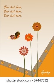 spring card vector illustration