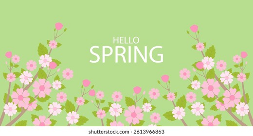 Spring cards collectio or posters set with wild flowers, Narcissus flower, Crocus flowers. Floral art banner templates for Mothers Day, Womens Day, birthday, Easter decor and spring holiday.