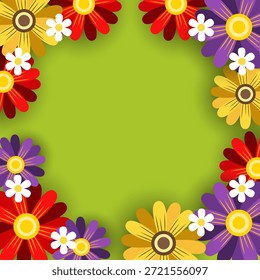 Spring of cards or posters for the spring holiday with a minimal pattern of flowers and leaves. Abstract floral background for Mother's Day, Women's Day March 8, birthday, Easter