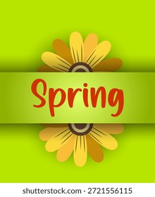 Spring of cards or posters for the spring holiday with a minimal pattern of flowers and leaves. Abstract floral background for Mother's Day, Women's Day March 8, birthday, Easter