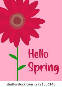 Spring of cards or posters for the spring holiday with a minimal pattern of flowers and leaves. Abstract floral background for Mother's Day, Women's Day March 8, birthday, Easter