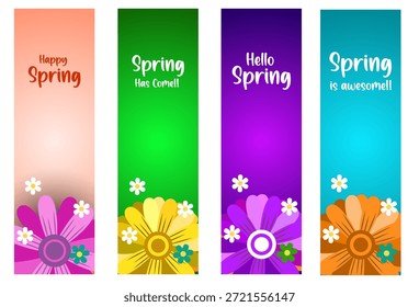 Primavera de cartões ou cartazes para as férias de primavera com um padrão mínimo de flores e folhas. Fundo floral abstrato para o Dia das Mães, Dia da Mulher 8 de março, aniversário, Páscoa