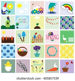 Spring cards set