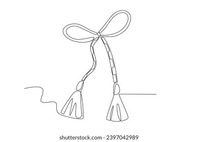 A spring celebration Martisor. Martisor one-line drawing