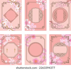 Spring cherry blossom Japanese season background
