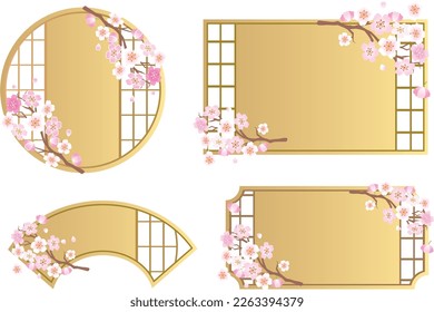 Spring cherry blossom Japanese season background
