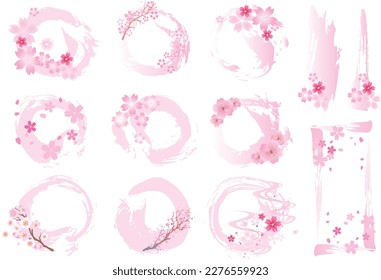 Spring cherry blossom Japanese season background
