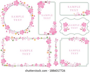 Spring cherry blossom petals on white background
