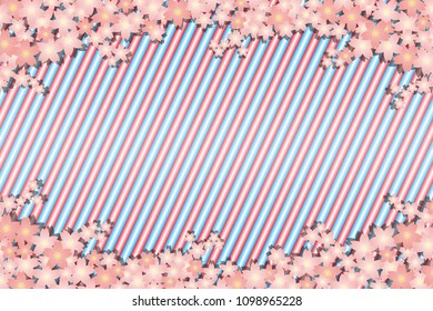 Spring cherry blossoms and streaked background wallpaper
