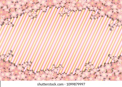 Spring cherry blossoms and streaked background wallpaper