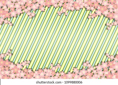 Spring cherry blossoms and streaked background wallpaper
