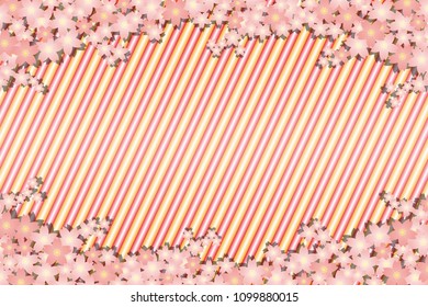 Spring cherry blossoms and streaked background wallpaper