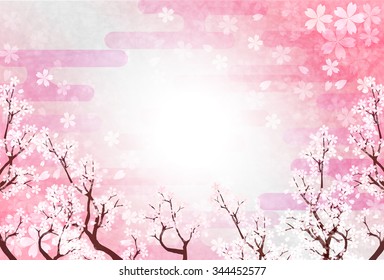 Spring cherry New Year's card background