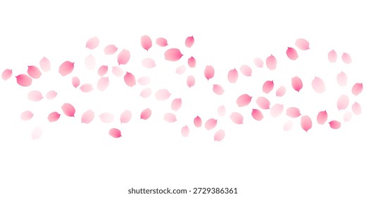 Frühlingskirschblüten, rosafarbene Aprikosenblumen, die die Grenze fallen. Sakura, Vektorhintergrund