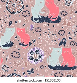 Spring childish vector background can be used for pattern fills, web page backgrounds, surface textures. Great for children bedroom wallpaper