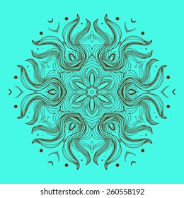 Spring circular pattern, vector image