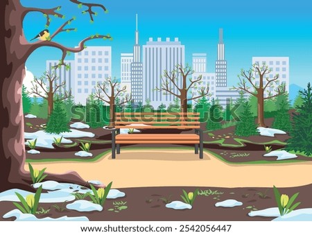 Similar – Image, Stock Photo melted snow Water