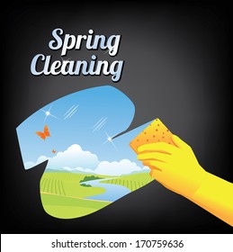 Spring Cleaning Background. EPS 10 vector, grouped for easy editing. No open shapes or paths.