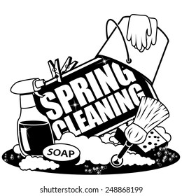 Spring Cleaning Icon EPS 10 Vector Royalty Free Stock Illustration