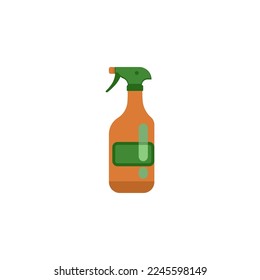 Spring cleaning tools flat illustration