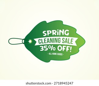 Spring Clearance Discount Left Tag Vector Design for Sale, Promotion, and Seasonal Shopping