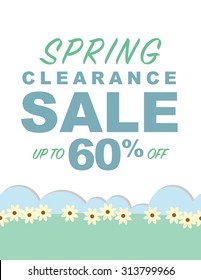 Spring Clearance Sale Up To 60% Off Poster