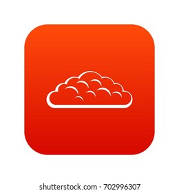 Spring cloud icon digital red for any design isolated on white vector illustration