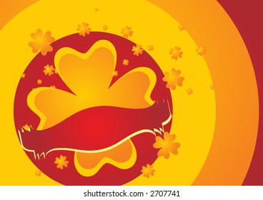 Spring clover background illustration for St. Patrick Day