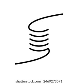 Spring, coil and absorber icon in thin line style Vector illustration graphic design