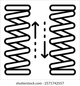 Spring Coil Icon Element For Design