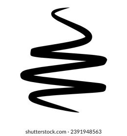 spring coil icon isolated on white background