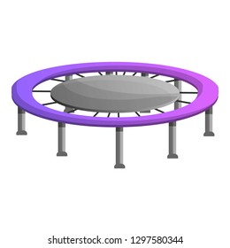 Spring coil trampoline icon. Cartoon of spring coil trampoline vector icon for web design isolated on white background