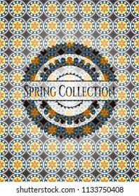 Spring Collection arabesque style badge. arabic decoration.