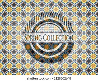 Spring Collection arabic emblem. Arabesque decoration.
