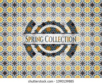 Spring Collection arabic style badge. Arabesque decoration.