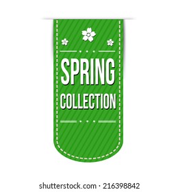 Spring collection banner design over a white background, vector illustration