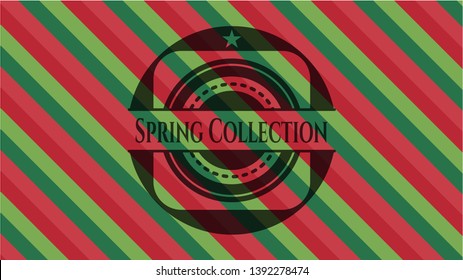 Spring Collection christmas colors emblem. Vector Illustration. Detailed.