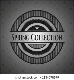 Spring Collection dark emblem. Retro