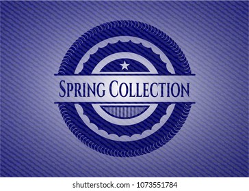  Spring Collection emblem with denim high quality background