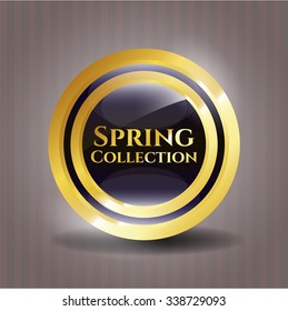 Banda o emblema de oro de la colección de primavera