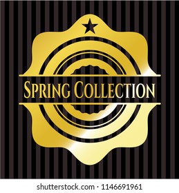Spring Collection gold emblem or badge