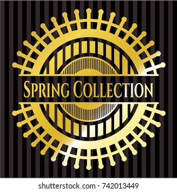 Spring Collection gold emblem or badge