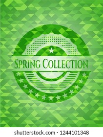 Spring Collection green mosaic emblem