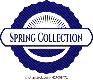 Jean de la colección de primavera o fondo de emblema o placa de endémico