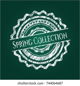 Spring Collection on chalkboard