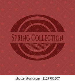 Spring Collection red emblem. Retro
